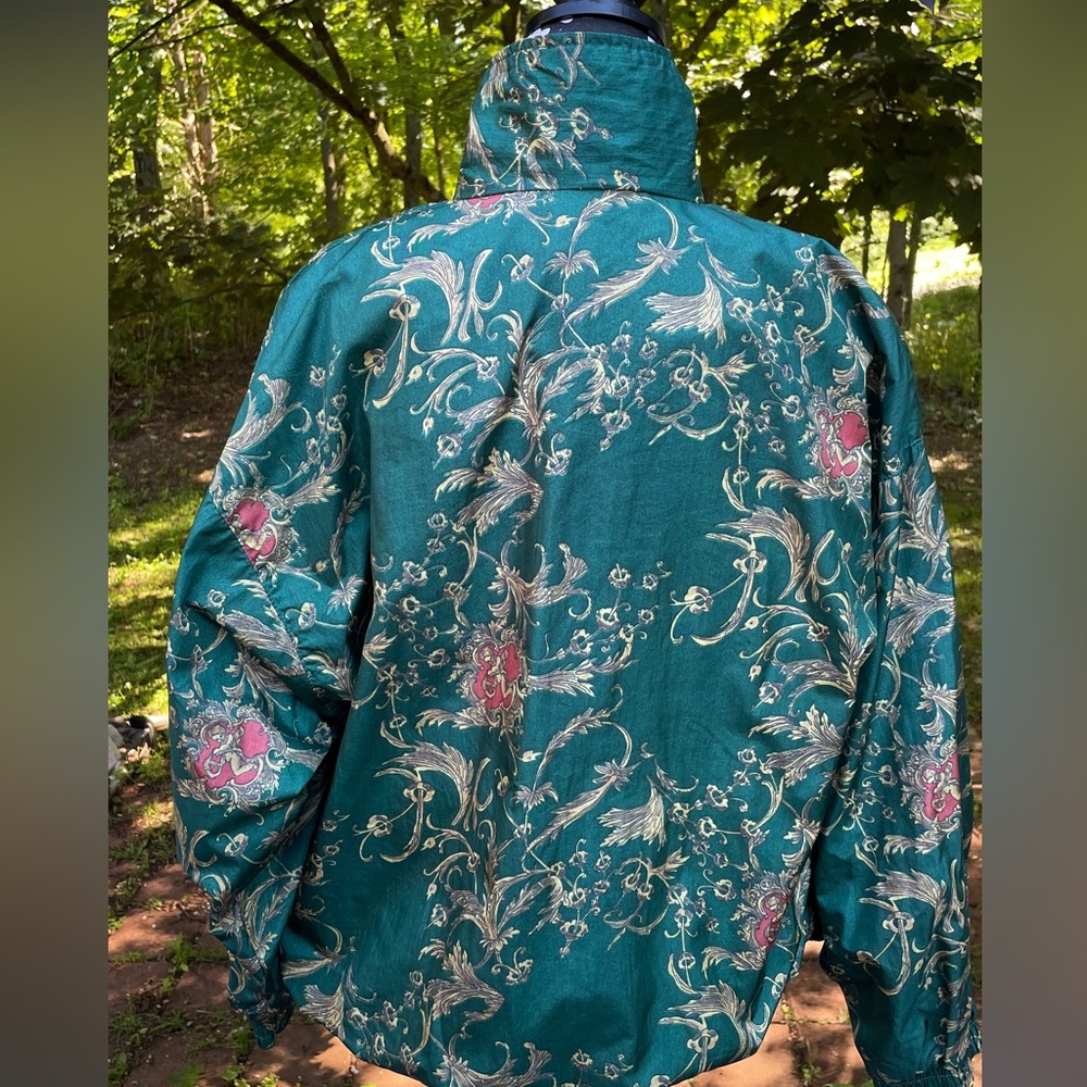 Vintage cherub angel patterned bomber
